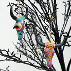 Haunt & Co Handmade Texas Long Western Halloween Ornament Wood A/2