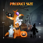 Haunt & Co OverPatio 7.8' Halloween Inflatables Outdoor with 9pcs LED Lights