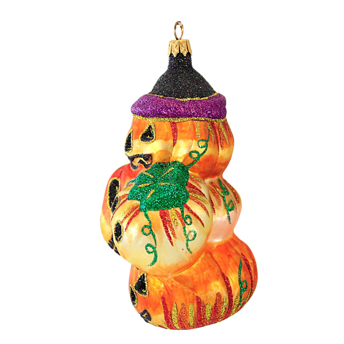 Haunt & Co Larry Fraga Designs Pumpkin Patch - 1 Ornament 6.25 Inch, Glass - Halloween Ornament Pumpkin 5959
