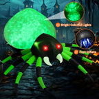 Haunt & Co Halloween Inflatable 8 FT Halloween Blow Up Spider, Halloween Inflatables Spider Giant Spider Inflatable with LED Lights Built-in, Outdoor Clearance for Halloween/Holiday