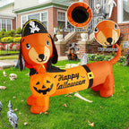 Haunt & Co Halloween Inflatable 5 FT Halloween Dog Decorations, Halloween Inflatable Dog with Built-in Lights, Outdoor Clearance For Halloween/Holiday/Garden/Yard