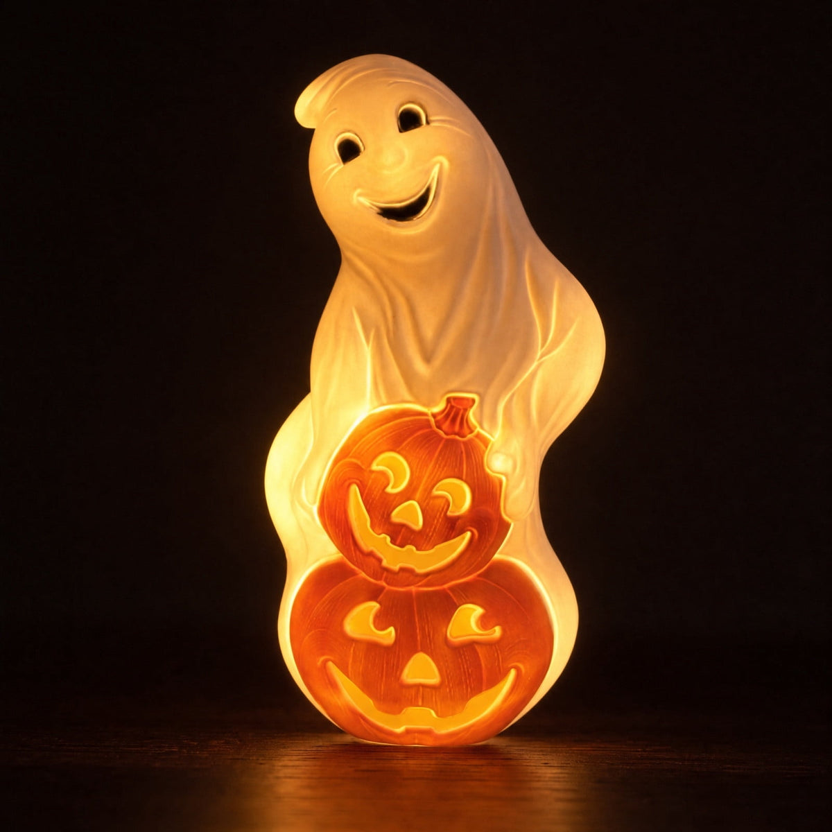 Haunt & Co Winter Poetry Upgrade Hanging Ghost Resin Figurine, Spooky Halloween Indoor Outdoor Decor, Reusable Floating Ghost Ornament for Porch Ceiling Shelf