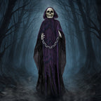 Haunt & Co 6' Animatronics Grim Reaper, Sound-Actived Party Deco