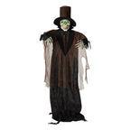 Haunt & Co 5 Ft. 6" Light-Up Black Skeleton Standing