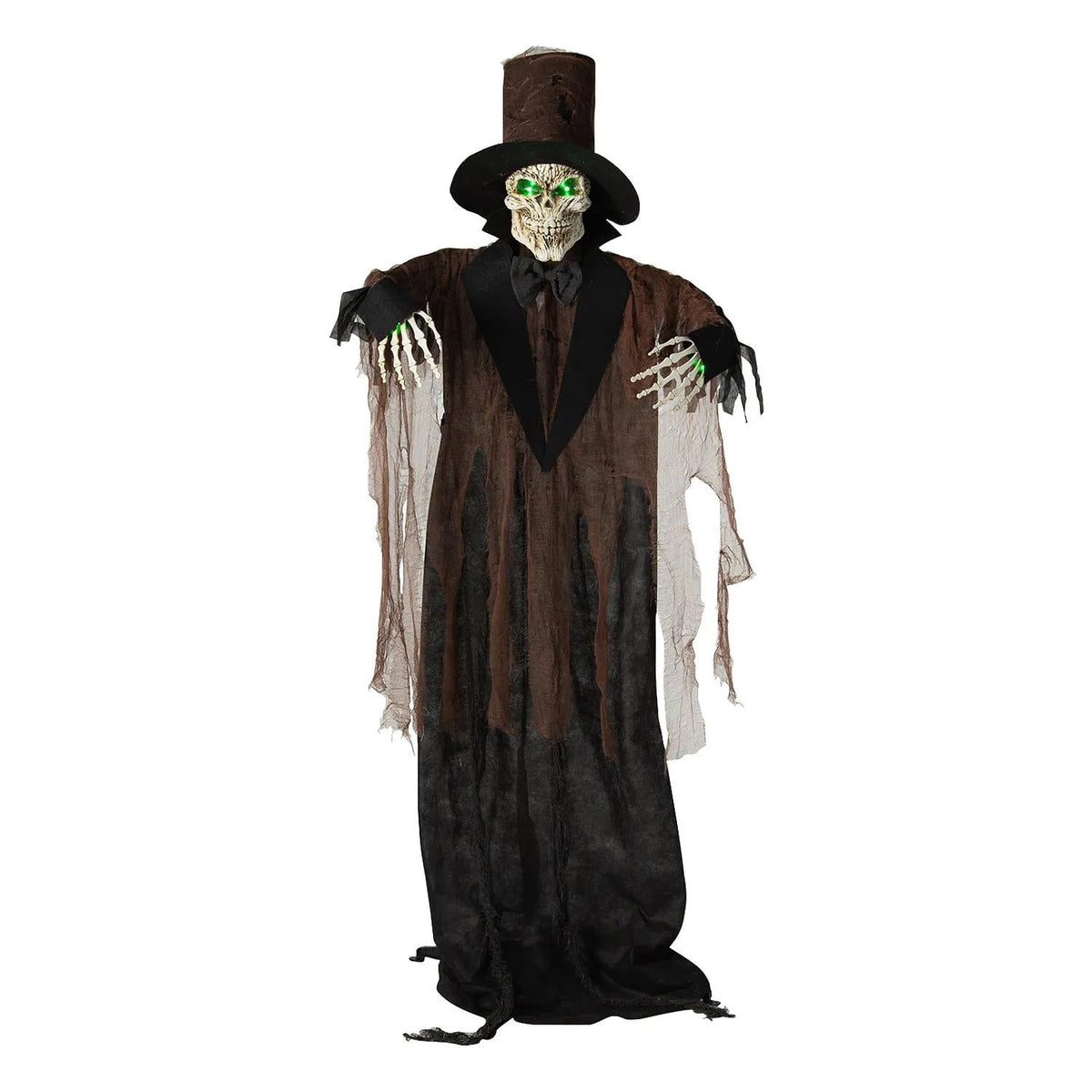 Haunt & Co 5 Ft. 6" Light-Up Black Skeleton Standing