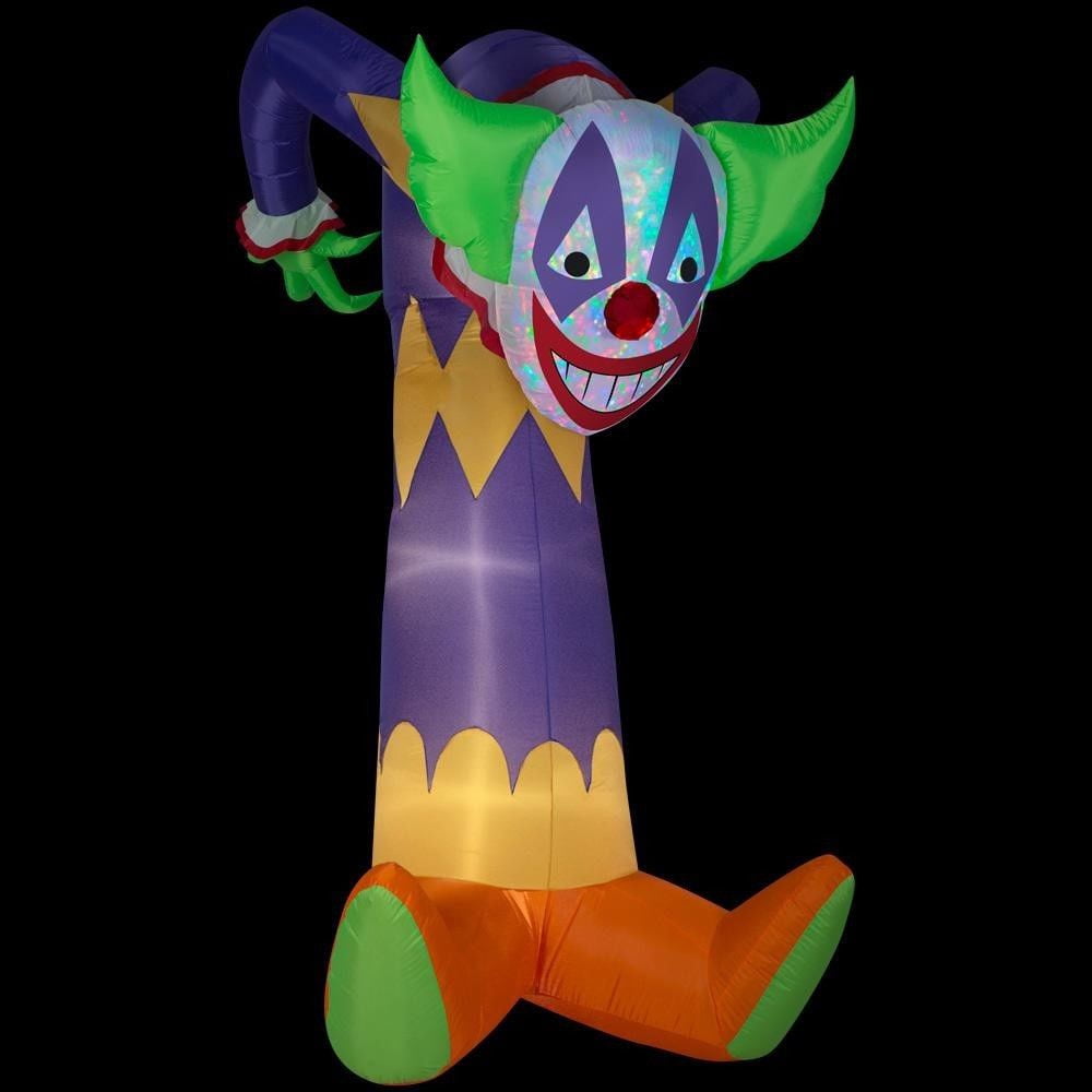 Haunt & Co Kaleidoscope Clown Airblown Halloween Yard Inflatable, 7.5'