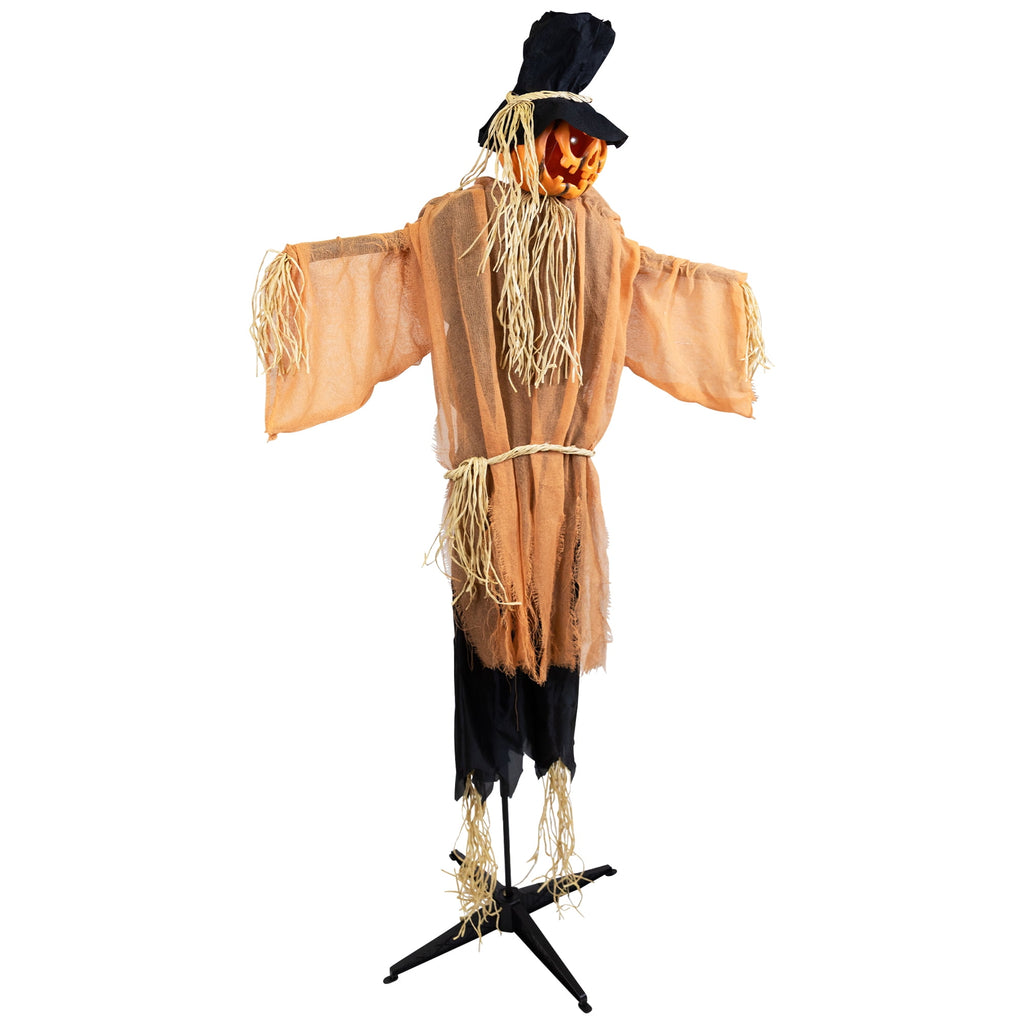 Haunt & Co Animated Jack-O'-Lantern Scarecrow - 6'