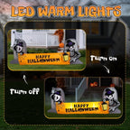 Haunt & Co 9.6FT Halloween Inflatable Skeleton Tombstone Banner, Built-in 4 White LED Lights, Quick Inflation