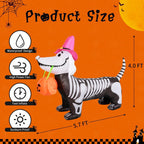 Haunt & Co Halloween Inflatables 5.7 FT Halloween Skeleton Dog Inflatable, Halloween Skeleton Puppy Inflatable with Build-in LEDs, Outdoor Clearance for Halloween Holiday Party