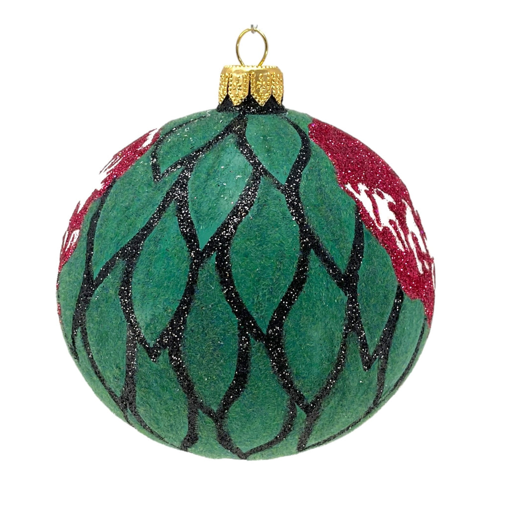 Haunt & Co Frankenstein Ball Ornament Polish Glass The Halloween Collection by Thomas Glenn