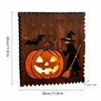 Haunt & Co FantasyFrolic Summerween Halloween Resin Pumpkin Hanging Ornament 3D Glowing Witch Bat Wall Decor Festive Home Party Atmosphere B