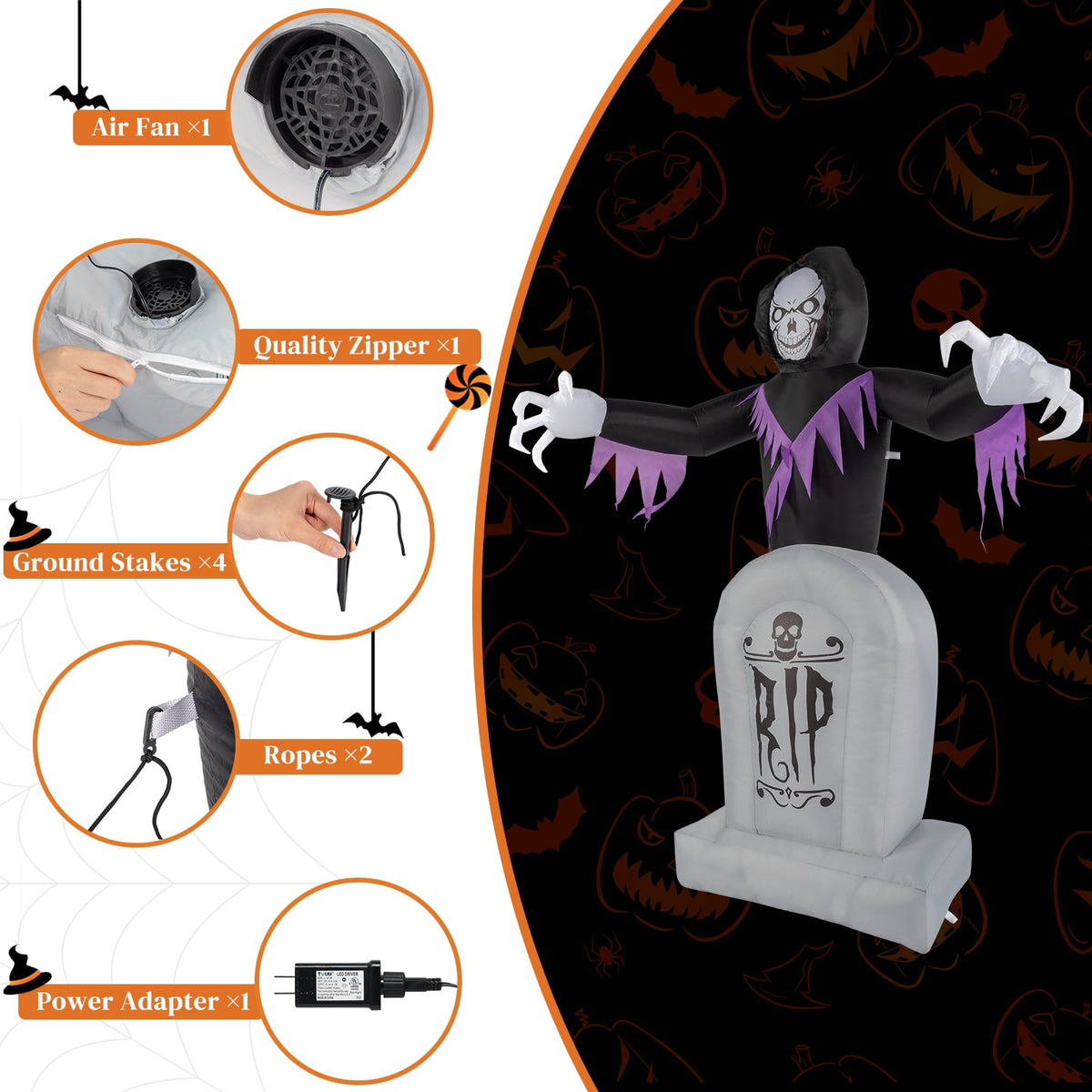 Haunt & Co Inflatable 6 FT Reaper