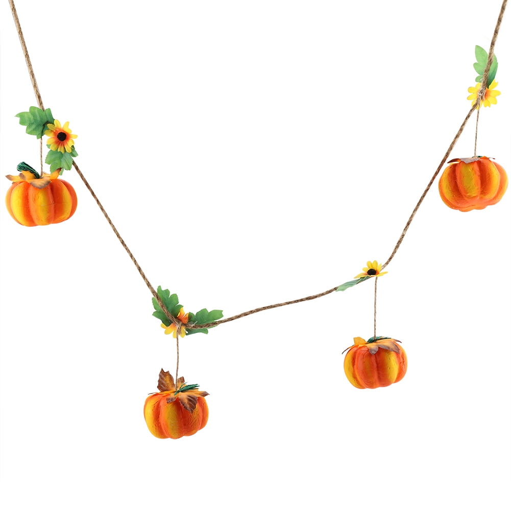 Haunt & Co Bienvenido Pumpkin String Hanging Decoration for Halloween Party Festival Home Garden Ornaments