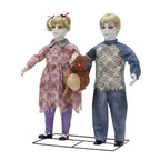 Haunt & Co Apocalypse Twins Halloween Animatronics with Red Eyes & Head Sync, 3-Ft