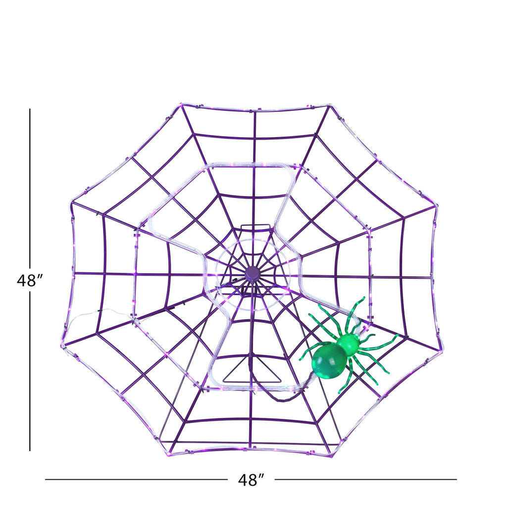 Haunt & Co 4 ft. Outdoor Animated Spider Web - Purple Web