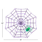 Haunt & Co 4 ft. Outdoor Animated Spider Web - Purple Web
