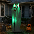 Haunt & Co 4.5ft Hanging Ghost Animated Creepy Halloween Skeleton w/ Pre-Recorded Screaming, LED Eyes