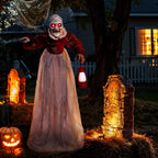 Haunt & Co 5FT Halloween Animatronics Life Size Witch Scary Prop, Motion Activated Outdoor Decoration for Haunted House Party Lawn Patio Yard Decor