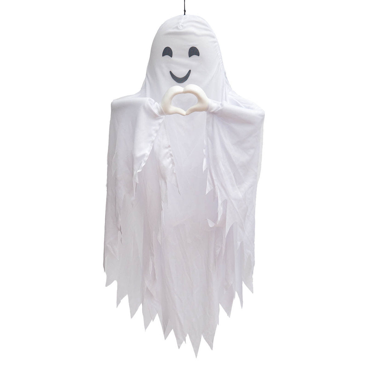 Haunt & Co Roiihwy Halloween Decorations White Ghost Ornament, Voice Activated Talking, Indoor Outdoor Decorative, 43.3x18.9x7.9in Multicolor