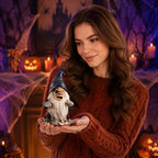 Haunt & Co Halloween Resin Skeletons, Small Ornaments Elderly Decorations for Outdoor Courtyards Living Rooms Gifts