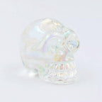 Haunt & Co HOOUN 8pcs 2inch Electroplated Multicolor Carved Skull Crystal Ornaments Halloween