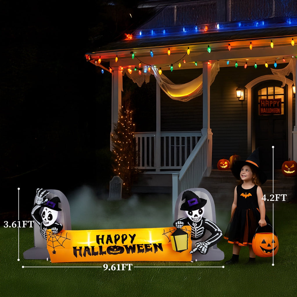 Haunt & Co 10 FT Halloween Inflatables Ghost Tombs Decor Outdoor