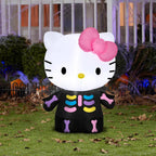 Haunt & Co Hello Kitty Women's Neon Skeleton Halloween Costume Inflatable - Pink Small