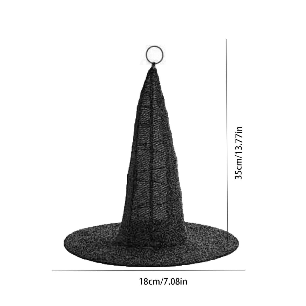 Haunt & Co Halloween Witch Hat Light Hanging Decoration, LED Glowing Party Ornament Battery Operated Easy Hanging Spooky Reusable for Front Door Window Fireplace Porch Hauntedy Houses Halloween Party Decor