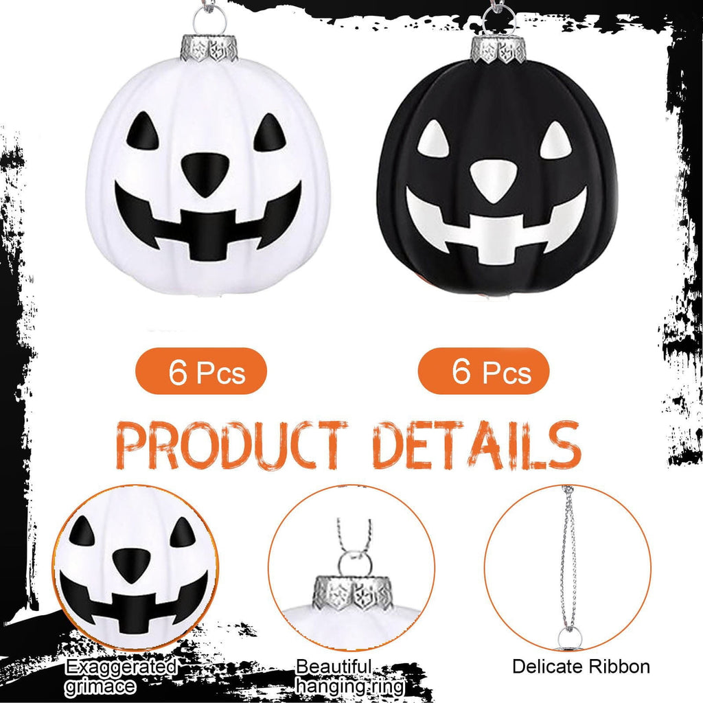 Haunt & Co HomeKingdee Halloween Ornaments Pumpkin Tree Decorations Night Christmas JackoLantern Hanging Ball Plastic Spooky Horror Gothic Christmas Home Ornaments
