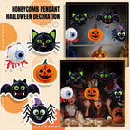 Haunt & Co Halloween Party Decorations 3D Hanging Honeycomb Ornaments Retro Pumpkin Skull Ghost Paper Ornaments Set with Hanging Rope for Indoor Haunted House Ceiling Decor 6 Pcs