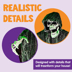 Haunt & Co 3 Pack Halloween Hanging Ghosts,Scary Skeleton Ghosts Grim Reapers Decorations for Halloween Indoor Outdoor Yard Home Decorations