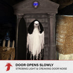 Haunt & Co 6.7 ft. Motion-Triggered Mausoleum Halloween Animatronic by Tekky
