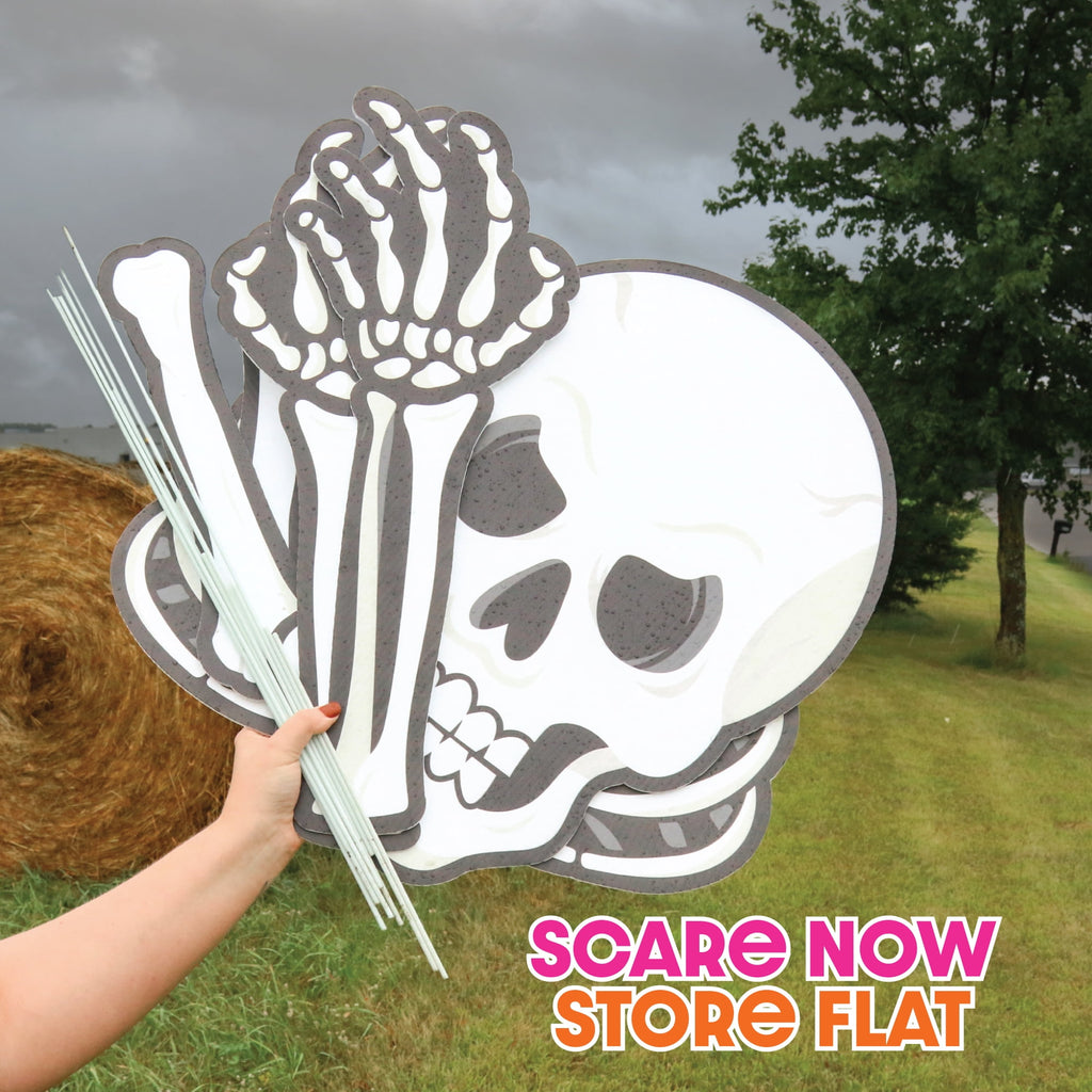 Haunt & Co Big Dot of Happiness Scary Skeleton - Big Skeleton Yard Sign Outdoor Lawn Decorations - Halloween Party Yard Signs