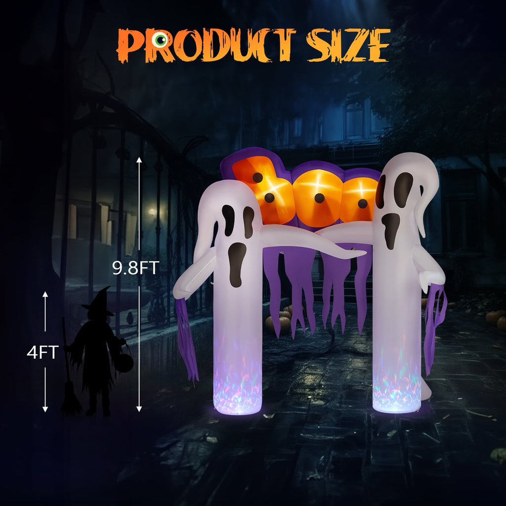 Haunt & Co 10 FT Halloween Inflatables Ghost Arch Outdoor