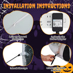 Haunt & Co 8 FT Halloween Inflatables UFO Alien Decoration Outdoor