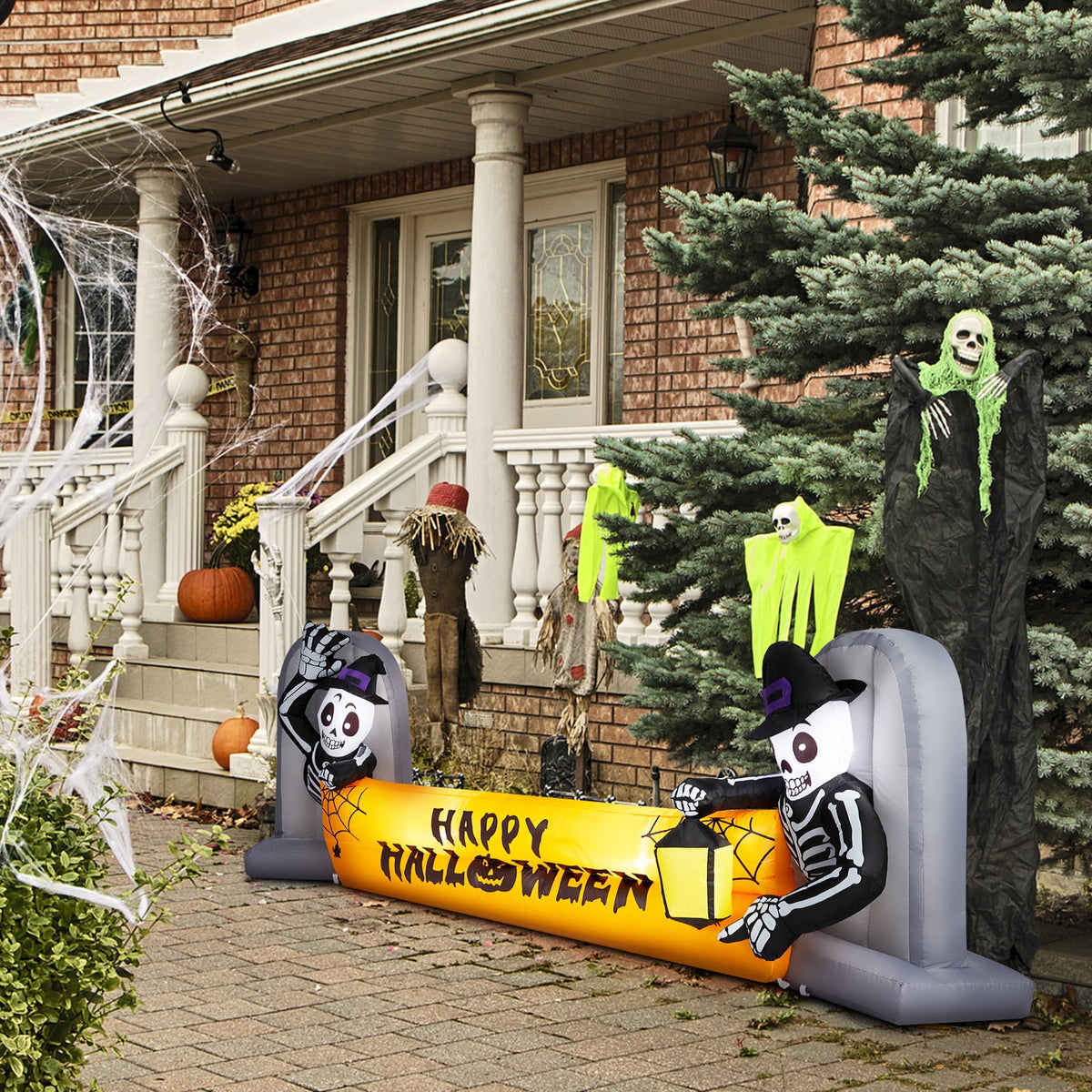 Haunt & Co 10 FT Halloween Inflatables Ghost Tombs Decor Outdoor
