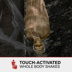 Haunt & Co 5 ft Animatronic Upside-Down Shaking Mummy with Sounds and Light-Up Eyes for Scary
