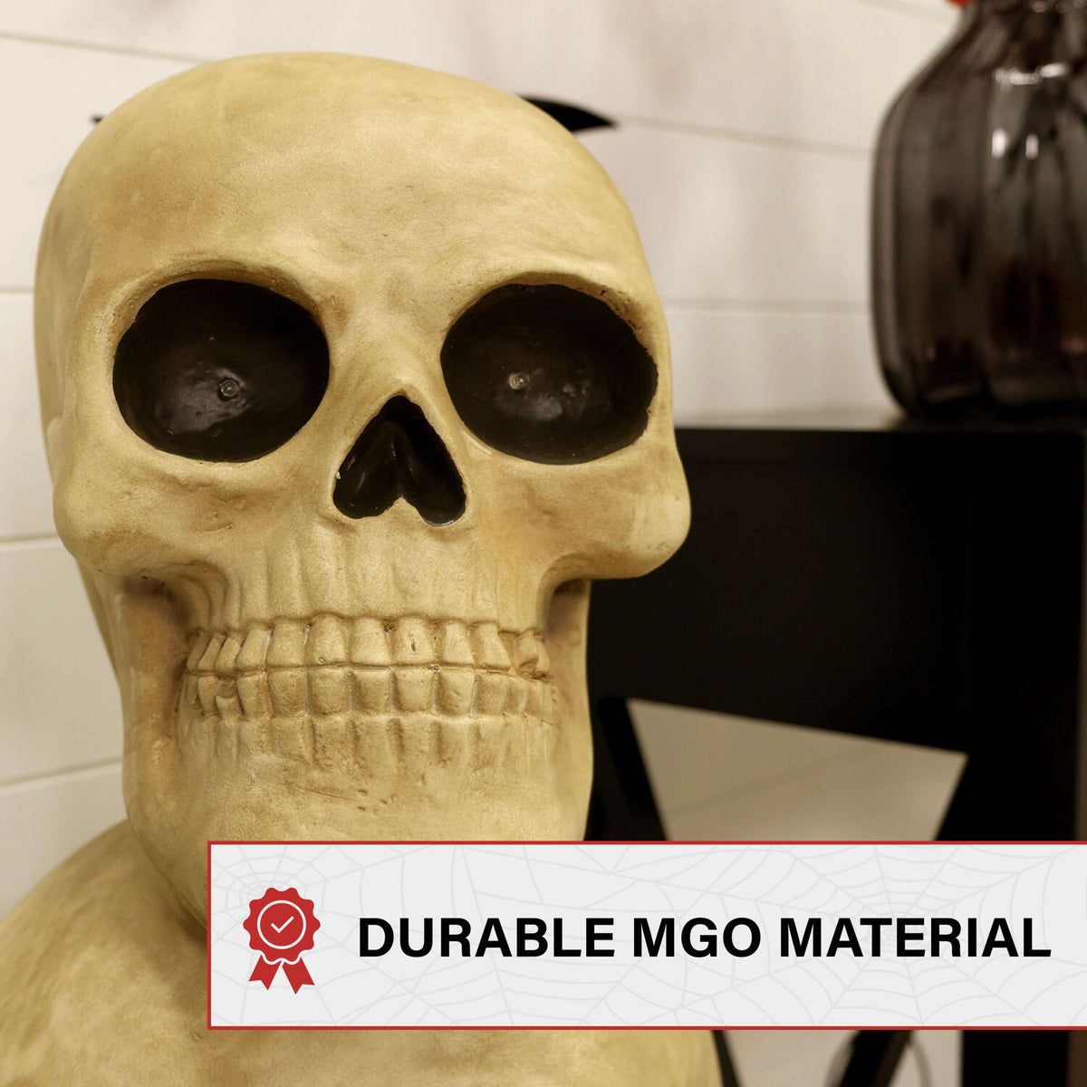 Haunt & Co 37" Skull Stack Statue with LED Eyes