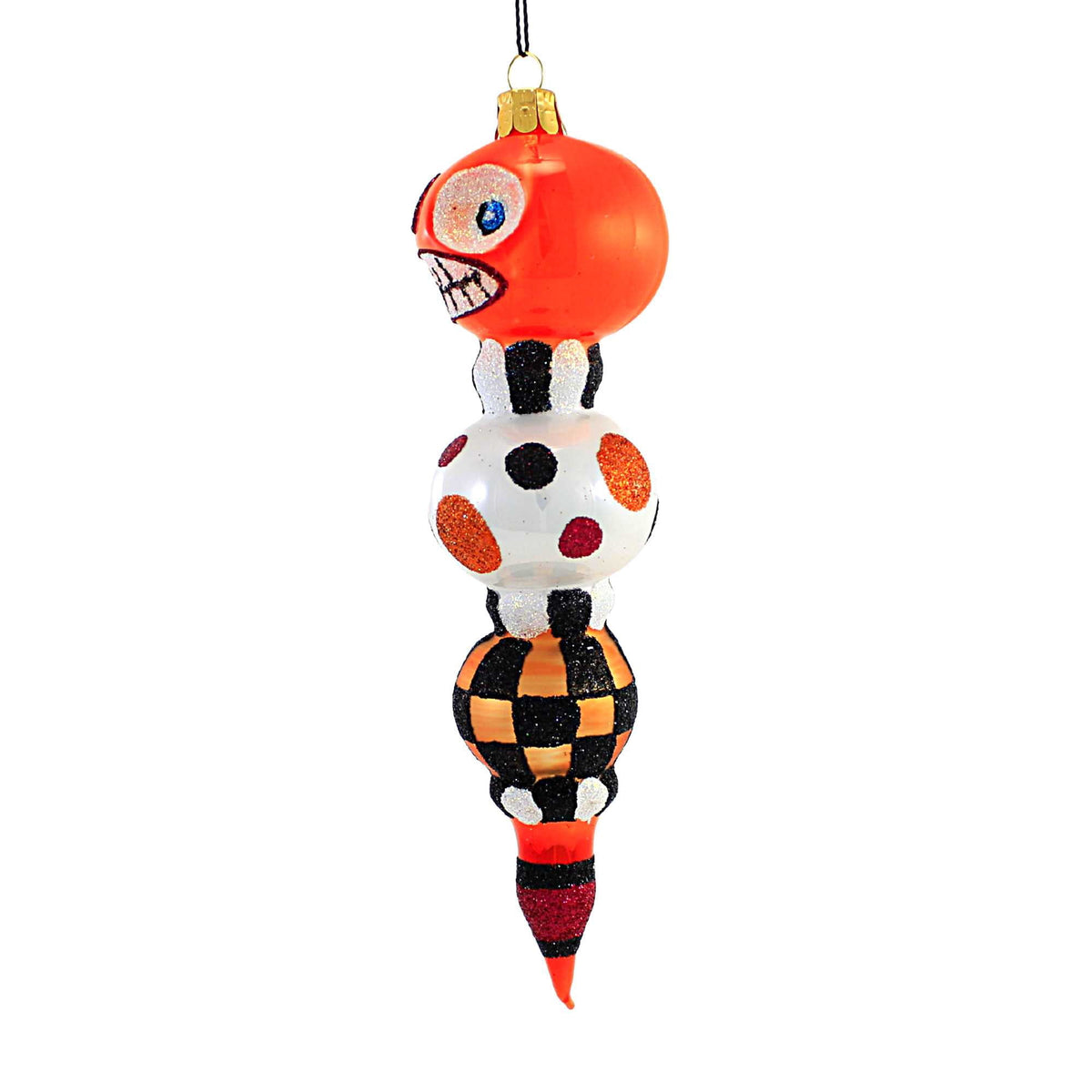 Haunt & Co Sbk Gifts Holiday Halloween Pumpkin Totem Drop Ornament Retro Style 33169Go148