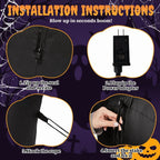 Haunt & Co 6' Halloween Inflatables Skeleton Outdoor Emerging Skeleton,Built-In LED
