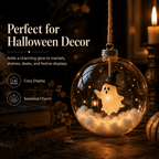 Haunt & Co Halloween Decorations Tree Ornaments Collection-Glowing Halloween Ornament Collection â?? Cat, Witch, Pumpkin & Ghost Baubles