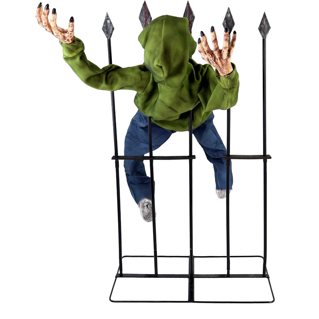 Haunt & Co 4.4 ft Voice-Sensor Impaled Zombie Halloween Animatronic
