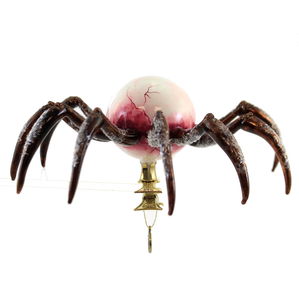 Haunt & Co Creepy Spider Eye Clip On - 1 Glass Ornament 5.75 Inch, Glass - Halloween Ornmament Bug Spooky 2020189
