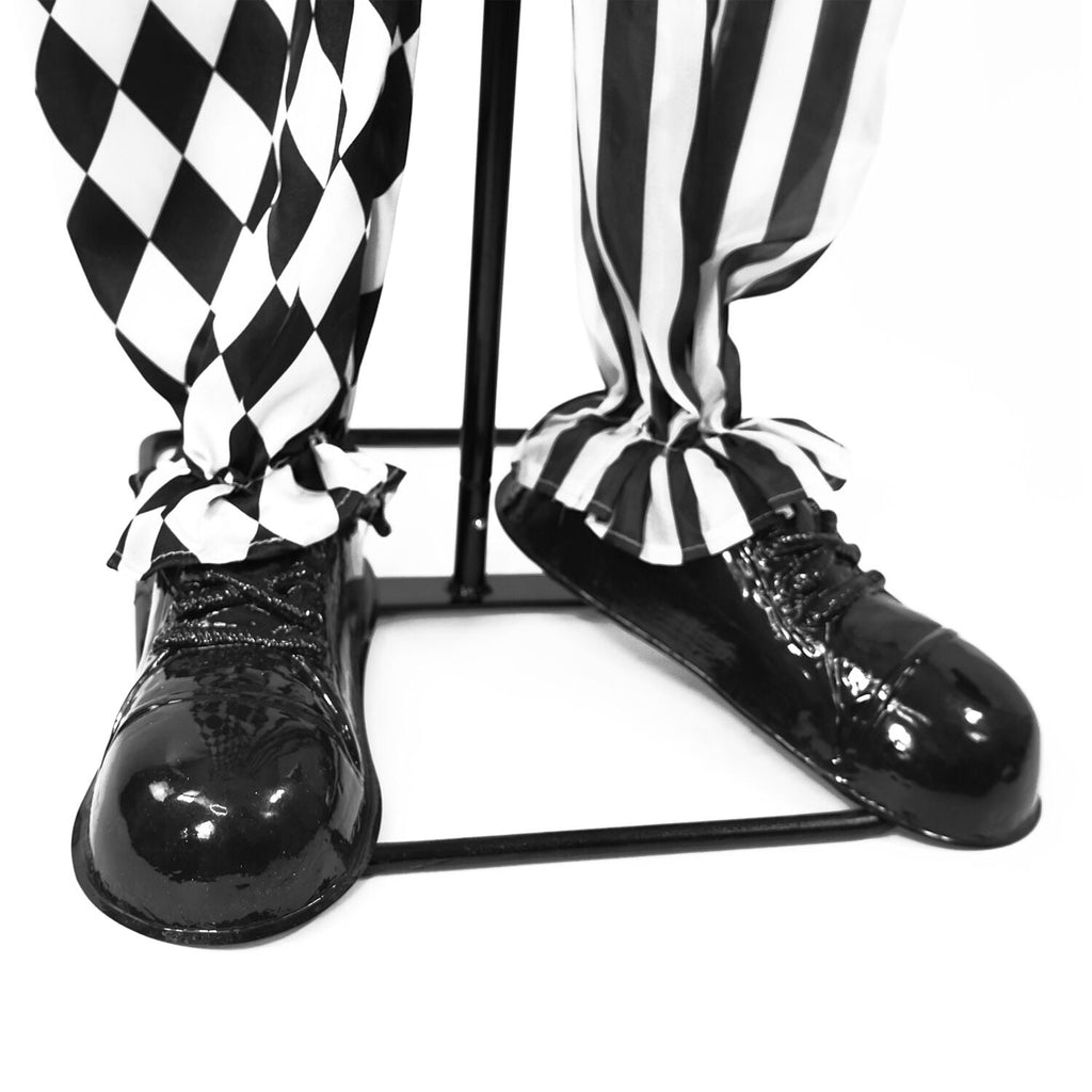 Haunt & Co Lifesize 5.5 ft Animatronic Two-Headed Clown with Lights and Sound, Indoor/Outdoor