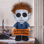Haunt & Co Universal Michael Myers in Blue Halloween Door Greeter Decoration, 18.5 in
