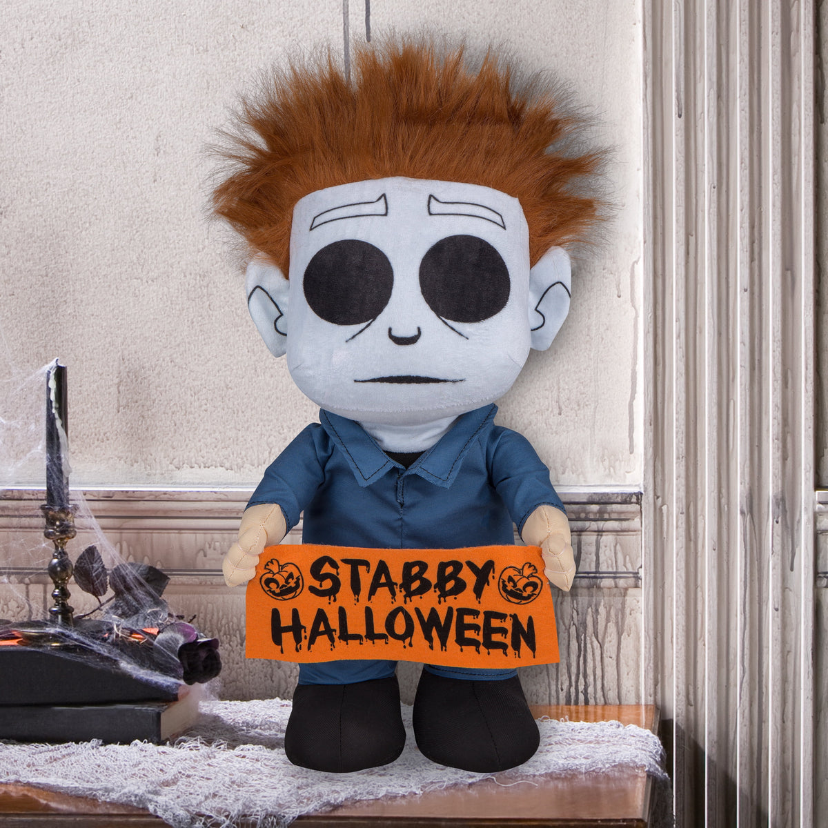Haunt & Co Universal Michael Myers in Blue Halloween Door Greeter Decoration, 18.5 in