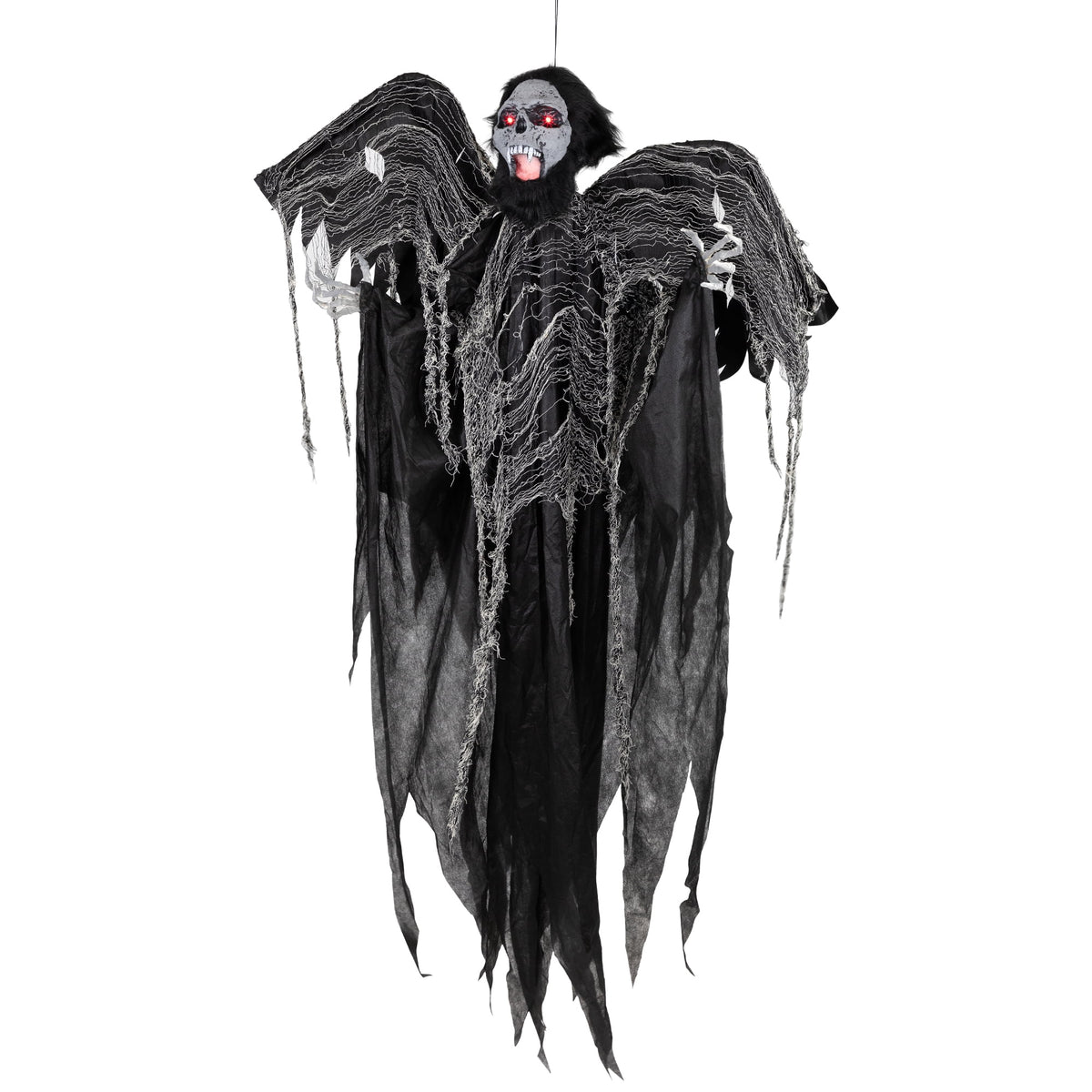 Haunt & Co Animated Hanging Zombie Vampire with Lights and Sound - 5'