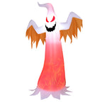 Haunt & Co Gymax 8ft Inflatable Halloween Ghost Blow Up Decoration w/ Built-in Flame Light