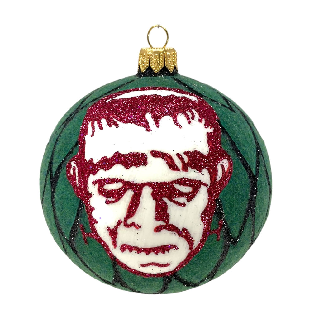 Haunt & Co Frankenstein Ball Ornament Polish Glass The Halloween Collection by Thomas Glenn