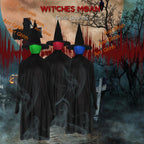 Haunt & Co Zimtwon 5.2ft Halloween Witches Halloween Props Sorcerers Animated Wicked Sound LED Lighted Glowing Head